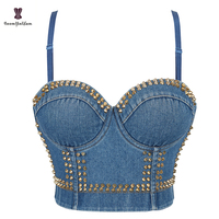 Soutien-gorge en jean, taille Plus, XS, M, L, XL, vêtements pour femmes, push-up, sans couture, Bustier, Corset, avec sangle, nouvelle collection