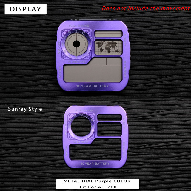 For AE-1200 Watch Dial with Film Mod Kit Japanese Copper Watch Faces High Quality Modification Watch Dial