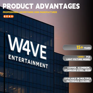 Enseigne lumineuse LED personnalisée pour extérieur, logo de toit, lettres en relief LED, signalétique étanche pour immeubles de grande hauteur et <span class=keywords><strong>gratte</strong></span>-<span class=keywords><strong>ciel</strong></span> - Product Image 1