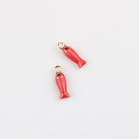 Pendentifs en forme de petit poisson en alliage de zinc électroplaqué émaillé, pour la création de bracelets, colliers, boucles d'oreilles et autres accessoires de bijouterie