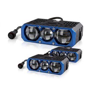 ไฟสปอร์ตไลท์ LED สำหรับกระจังหน้ารถยนต์ GICOO รุ่นใหม่ กำลังไฟสูง 220W ความสว่าง 30000LM แสงสีขาว 6000K 12V ระบบระบายความร้อนด้วยพัดลมคู่ กันน้ำ ใช้ได้กับรถยนต์ทั่วไป - Product Image 1