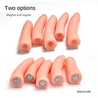 Paquet de 5 doigts magnétiques en Silicone moule Nail Art pratique doigts pour la photographie pour les outils d'art des ongles à la main