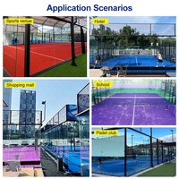 Terrain de padel panoramique APEX WPT en acier inoxydable de haute qualité, installation extérieure disponible, imperméable et durable