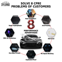 Film teinté solaire SPEEDMOD 15% VLT pour pare-brise, protection de vitres de voiture, anti-UV, rejet de chaleur, qualité usine