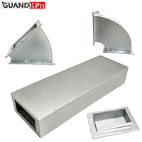Silencieux de conduit rectangulaire, atténuateur de bruit, séparateur, silencieux HVAC galvanisé pour système de ventilation commercial