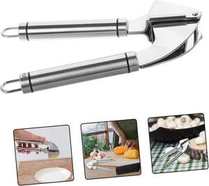 Trituradora Manual de ajo apta para lavavajillas, prensa de ajo de acero inoxidable, Premium picadora de Grado Profesional de ajo, juego de pelador - Product Image 3