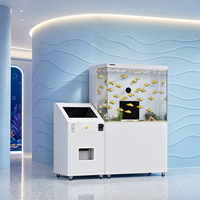 Mesin Foto Booth Akuarium Ikan Mas Interaktif dengan Printer untuk Hiburan Keluarga di Taman Hiburan