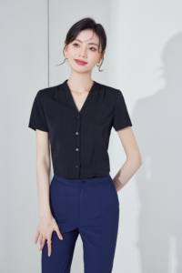 호텔 프론트 데스크 여성 관리자 근무복 우아한 비즈니스 유니폼 셔츠 접객용 - Product Image 4