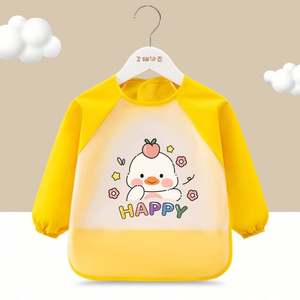 Kids <b>Baby</b> Long-Sleeved EVA Bibs Waterproof Mealtime Smock for Toddler Art Crafts Easy Clean Washable Aprons for Boys Polyester - Product Image 6