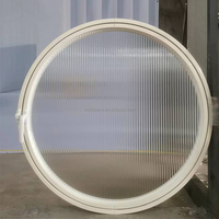 Ventanas Abatibles de Gran Tamaño con Marco de Aluminio, Vidrio Templado y Acero Inoxidable, Ventana Redonda para Uso Exterior