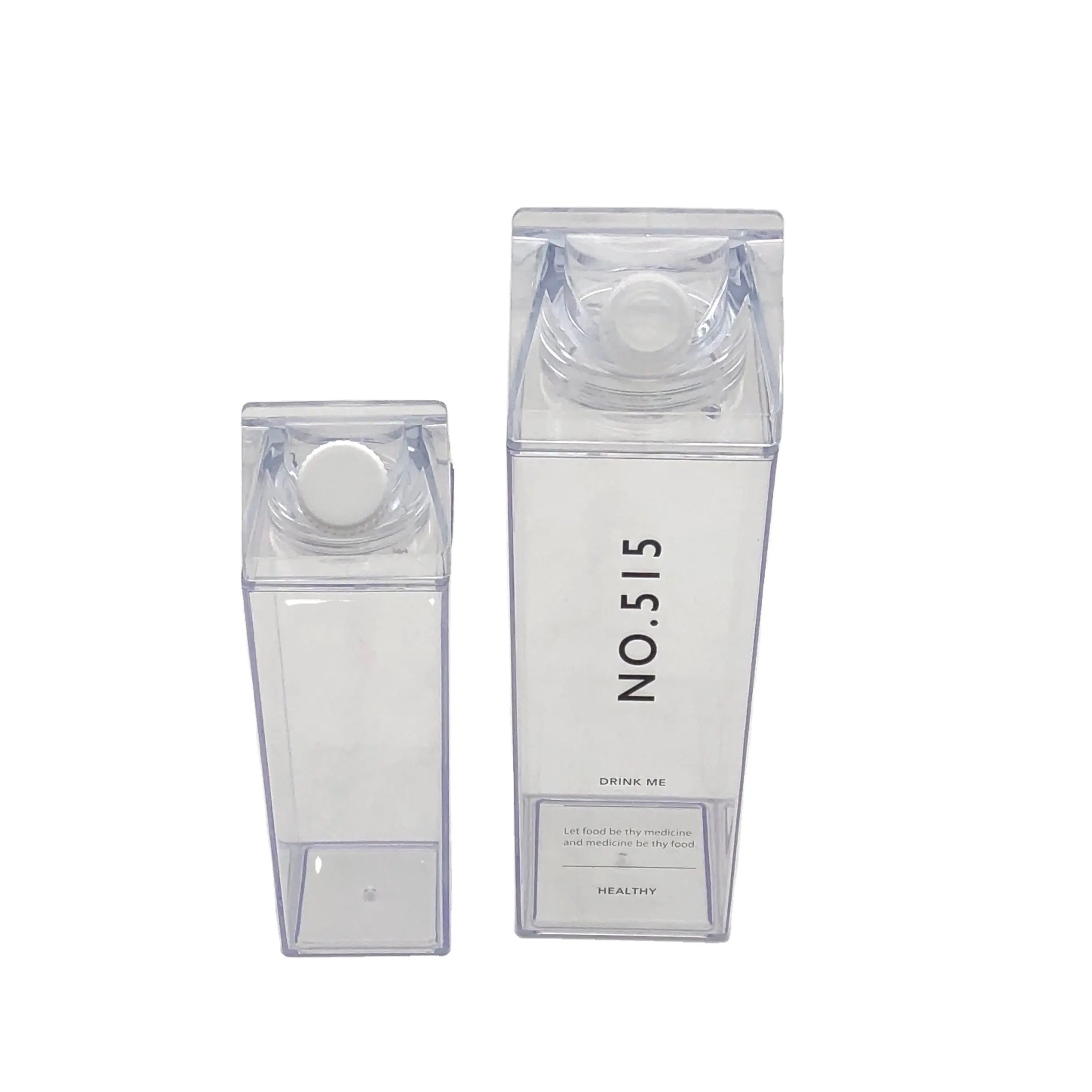 1000ml plastic clear milk carton water bottle transparent milk bottle with lid