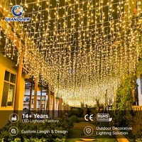 Guirlandes lumineuses LED personnalisées en forme de glaçons pour décorations de Noël extérieures, rideaux lumineux féériques pour la rue, le jardin, les mariages et autres décorations