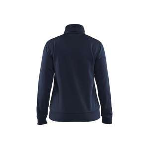 BLAKLADER - 339425268633XXXL Sudadera de mujer con cremallera completa Azul marino oscuro/Amarillo de alta visibilidad-EAN 7330509892008 WORK HOODIES - Product Image 2