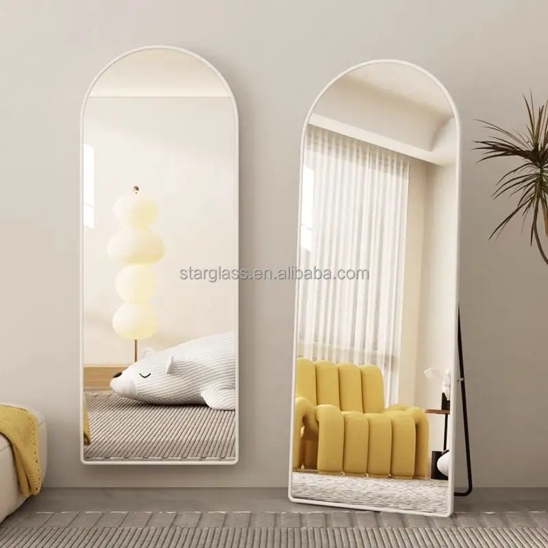 Best Selling Vintage Classic Simple Custom Arched Floor Mirror Standing Full Length Mirror for Living Room