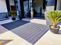 Revêtement de sol modulaire en PVC de qualité commerciale, moderne, réversible, lavable, emboîtable, à motif écossais, écologique, pour usage intensif intérieur/extérieur