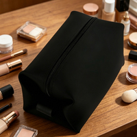 Trousse de Toilette Portable en Silicone Étanche, Étui à Fermeture Éclair Tendance pour Cosmétiques de Salle de Bain, Sac de Rangement Idéal pour les Voyages