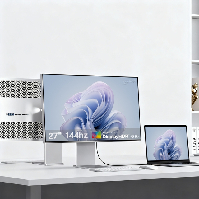 TCOLOR Color Grading Monitor 27 Inch Monitor 4K Graphics Design Monitor Studio Display HDR400 With Speakers 4k Monitor for mac