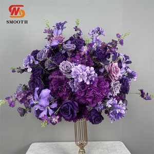 SMOOTH Wholesale Deep <b>Purple</b> Artificial Flower Balls Silk Flower Ball Table Centerpiece for Wedding <b>Decoration</b> - Product Image 6