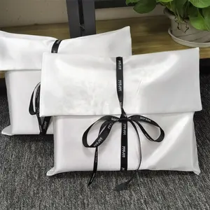 Hot Sale Satin Envelope Cloth Packaging Dust Bags For Handbag Envelope Satin Gift Jewelry Packaging Pouch With Tie