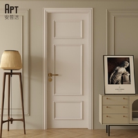 Porte en panneau MDF moderne et minimaliste APT, imperméable, pour hôpital et salon, couleur et logo personnalisables, porte intérieure/extérieure