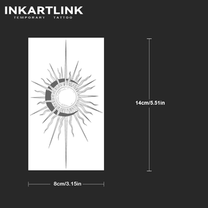 INKARTLINK Autocollant de <span class=keywords><strong>tatouage</strong></span> croix gothique, motif épineux, style sombre, religieux, <span class=keywords><strong>punk</strong></span>, à base de plantes, 15 jours, art corporel, fournitures en gros - Product Image 4