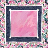 Tapis de table Mahjong pour femme, motif floral violet lavande, avec couronne artistique bleue à fleurs d'oranger et bordure festonnée en dentelle, pour divertissement à domicile