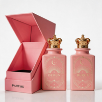 Ensemble de flacons de parfum de luxe carrés en verre vides de 50 ml avec emballage cadeau personnalisé en gros pour cadeaux, couleur personnalisée