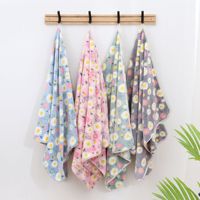 Serviette de nettoyage absorbante en microfibre personnalisée, à séchage rapide, imprimée de motifs floraux, de haute qualité, pour adultes, petite, carrée, à suspendre, pour la maison