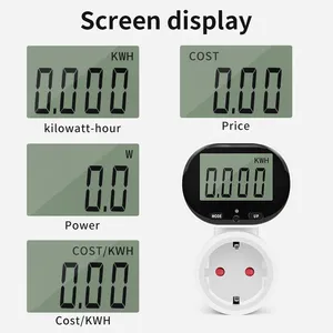 Compteur d'énergie numérique, compteur de puissance électronique, haute précision, voltmètre, analyseur de puissance, interrupteur de puissance rotatif à 45°, EU - Product Image 4