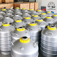 YUXIN AVIATION Réservoir d'azote liquide statique 2L, Dewar portable en aluminium aéronautique pour laboratoire, cryothérapie esthétique, 40 ans d'expérience