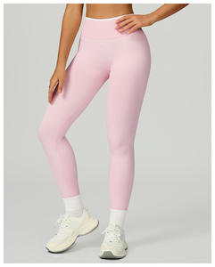 Pantalon de yoga transfrontalier respirant, léger, extensible dans quatre directions, écologique, sans coutures, longueur <span class=keywords><strong>cheville</strong></span>, grande taille, avec bordure contrastante - Product Image 6