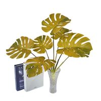Feuilles de Monstera artificielles en soie, verdure artificielle pour la décoration de la maison, salon, arrangements floraux