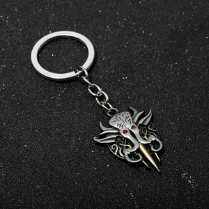 Juego llavero <span class=keywords><strong>Baldur</strong></span>'<span class=keywords><strong>S</strong></span> <span class=keywords><strong>Gate</strong></span> 3 Illithid gris colgante aleación llavero regalo de moda - Product Image 5