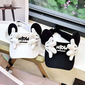 Cappello Parasole con Orecchie <span class=keywords><strong>di</strong></span> Topolino Stile Cartone Animato, con Mani in Peluche 3D, Traspirante Estivo, Cappellino Aperto <span class=keywords><strong>per</strong></span> Bambini, Ideale <span class=keywords><strong>per</strong></span> Vacanze e Parchi a Tema - Product Image 4