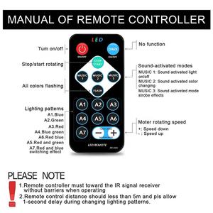 Lampu Pesta Bola Disko LED Aktif Suara Lampu Strobo Berputar 6 Warna dengan Remote Control untuk Dekorasi Pesta Rumah Mobil - Product Image 3