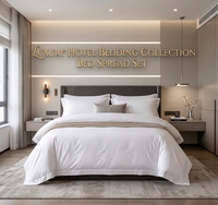 Parure de lit de luxe en gros avec housse de couette brodée et draps d'hôtel