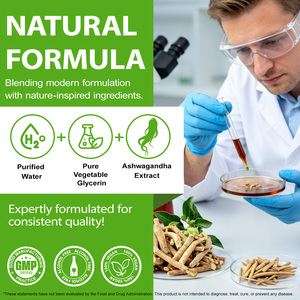 Gotas Líquidas de Ashwagandha SOLOTREE con Extracto de Plantas para Aliviar el Estrés, Calmar, Mejorar el Pensamiento, la Concentración y Equilibrar el Estado de Ánimo - Product Image 3