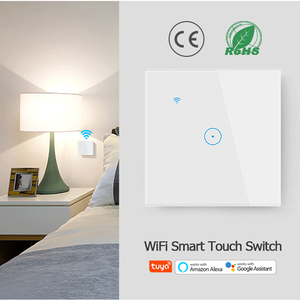 Interrupteur mural tactile intelligent LEDEAST DS-101BW Tuya 1 2 <span class=keywords><strong>3</strong></span> 4 Gang 400W Smart Life Home Light Wifi avec panneaux en verre, contrôleur d'interrupteur Wifi - Product Image 5