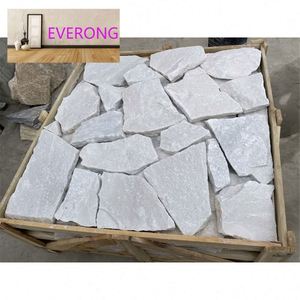 EVERONG, venta al por mayor, piedra Natural Irregular, pavimentación loca suelta, paisaje al aire libre, pavimentadora <span class=keywords><strong>de</strong></span> mármol blanco para jardín, Patio, acera - Product Image 1