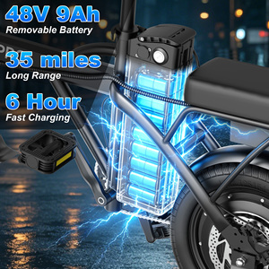 Entrega Rápida Bicicleta Eléctrica Plegable de 14 Pulgadas con Motor de 500W, Bicicleta Eléctrica Urbana para Adultos con Batería de 48V, Stock en Almacén de Alemania - Product Image 5