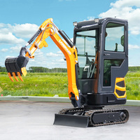 Mini-excavatrice sur chenilles Landward, petite pelleuse diesel de 2,5 tonnes, micro-trancheuse hydraulique agricole avec accessoires, personnalisable, à vendre