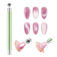 Stylo magnétique professionnel double face amovible pour ongles avec technologie UV/LED, design portable et mini pour salon et usage personnel
