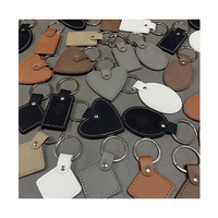 Gepersonaliseerde laser gegraveerde logo sleutelhanger blanks leren houder ring aangepaste logo leren sleutelhanger