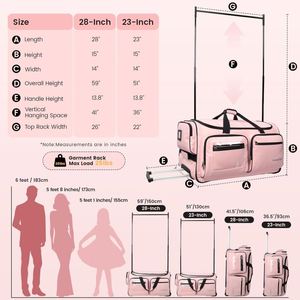 Free sample Hotsale Factory Luxury Rolling Travel Dance <b>Bag</b> <b>with</b> <b>Wheels</b>, Duffel <b>Bag</b>, <b>Luggage</b>/Garment Rack <b>Bag</b> for Customization - Product Image 2