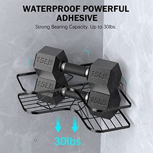 Stainless Steel Adhesive Bathroom <b>Shelf</b> No Drilling Rustproof Wall Mounted Shampoo Holder Organizer Basket for 90-Degree <b>Corner</b> - Product Image 3