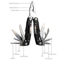 Outils multifonctions pliants en acier inoxydable pour camping, couteau de survie en cas d'urgence