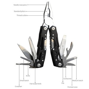 Outils multifonctions pliants en acier inoxydable pour camping, couteau de survie en cas d'urgence - Product Image 2