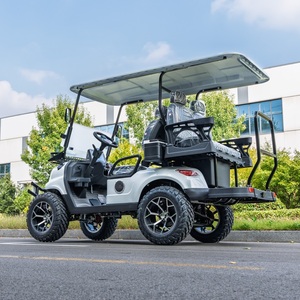 Voiturette de golf électrique de luxe 4 places, moteur AC 60V 4KW, autonomie 80KM, pneus tout-terrain 14 pouces pour complexes hôteliers et hôtels, service OEM ODM - Product Image 2