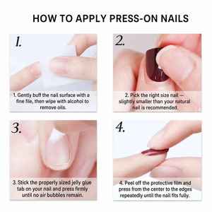 <span class=keywords><strong>Uñas</strong></span> Postizas Ovaladas con Flores Talladas a Mano en 3D, Decoradas con Pedrería, <span class=keywords><strong>Uñas</strong></span> Acrílicas Reutilizables de Estilo Stiletto Corto - Product Image 5