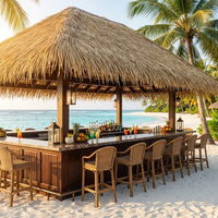 Parasol Palapa en PVC Écologique Traditionnel Imperméable pour Hôtels, Parcs Extérieurs et Complexes Balnéaires Maldiviens – Toiture en Chaume Synthétique